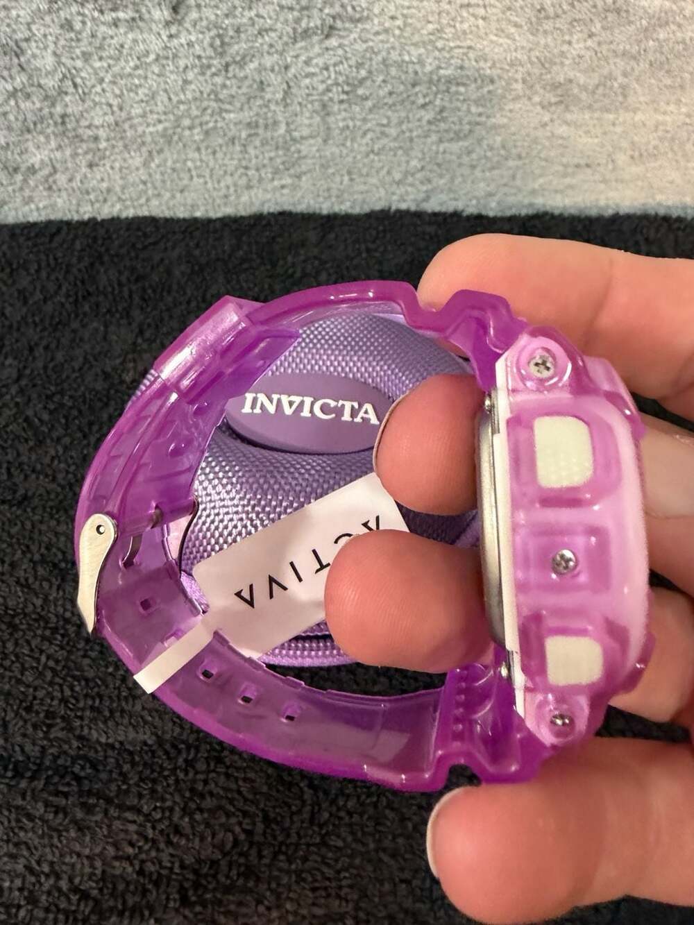 NWT Invicta Activa Digital Sports Watch Purple Transparent Resin - Picture 3 of 8